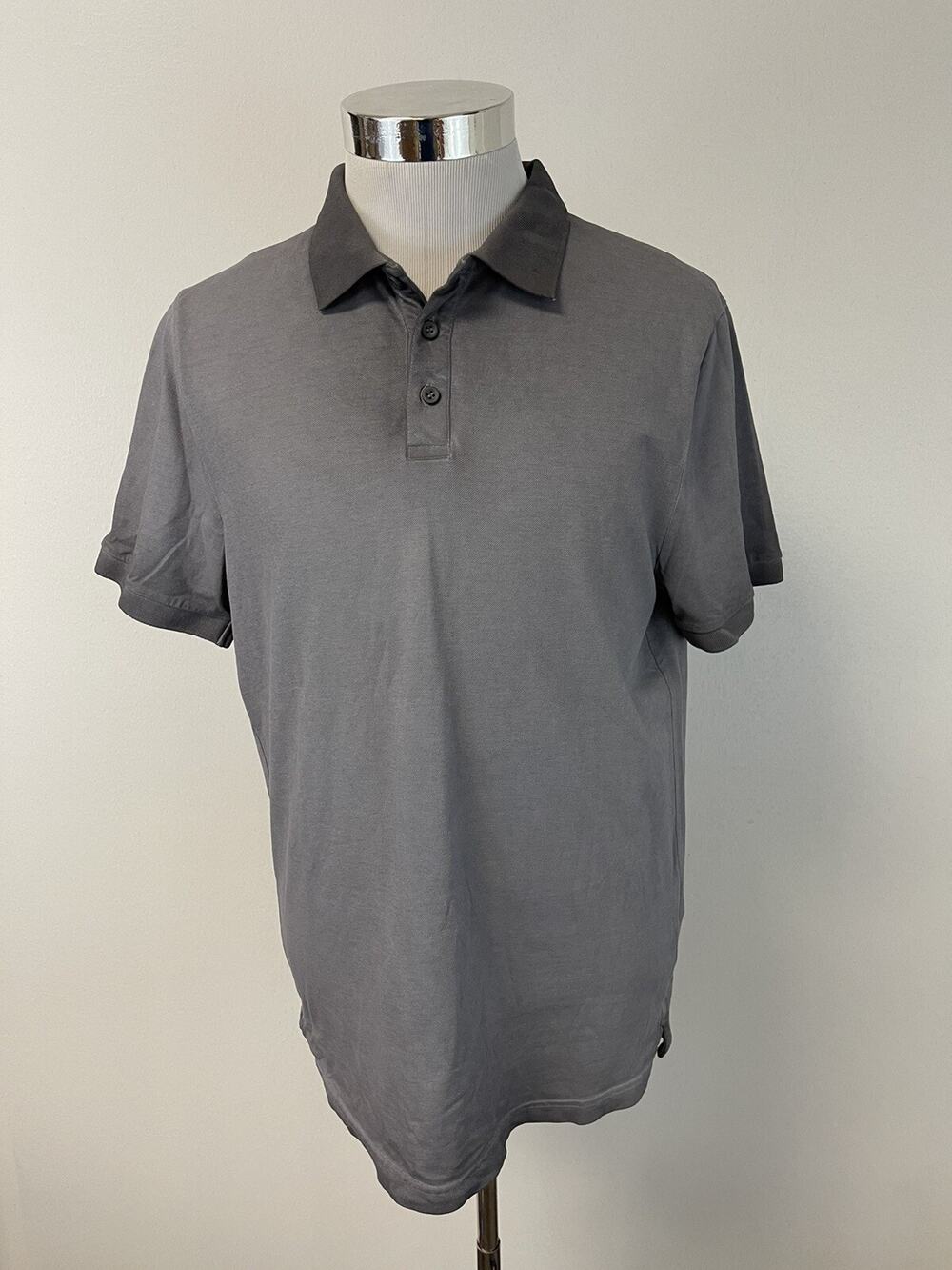 Engelbert Strauss Polo Shirt Mens Medium Gray Vintage Cotton Stretch N157
